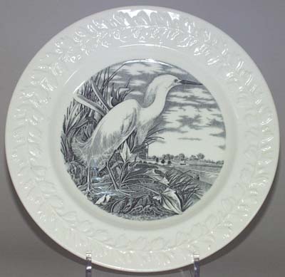 Plate Snowy Egret c1967
